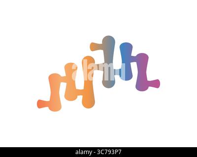 Vector equalizer icon with audio frequency bars, flat style, isolated on white. Ideal for music, sound, volume, radio, DJ, and recording interface des Stock Vector
