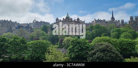 Landscape view of Edinburgh, Scotland in Summer Stock Photo