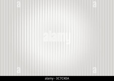 Ribbed or reeded glass effect white background texture. Stock Photo