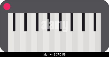 Isolated colored piano toy icon Flat design Vector Stock Vector