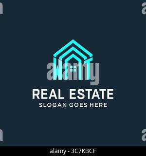 Initial letter WT roof logo real estate with creative and modern logo style vector graphic vector graphic Stock Vector