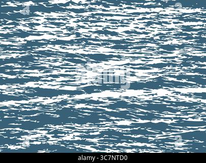 Sea landscape with big waves. Stock Vector