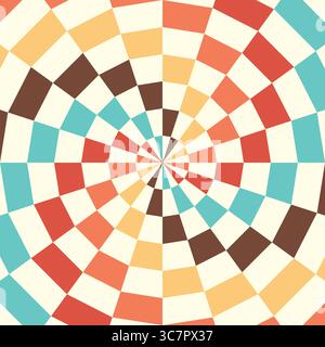 Pixelated colorful retro swirl burst, summer and carnival background Stock Photo