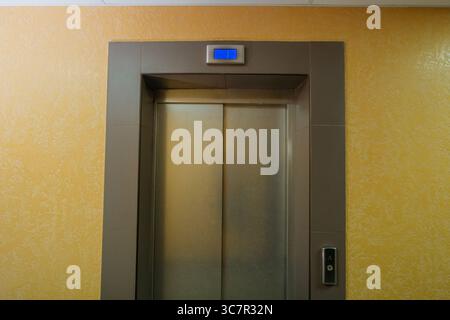 The doors of the elevator which is on the first floor Stock Photo