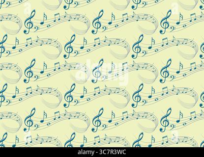 A seamless background with music notes. Stock Vector