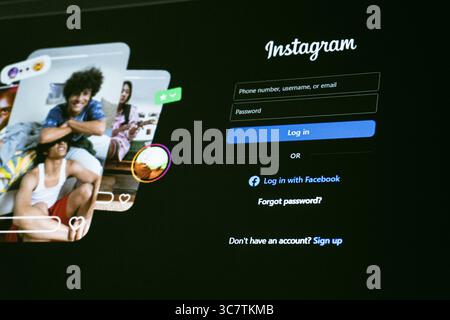 Instagram from META. Social media concept photo. Stock Photo