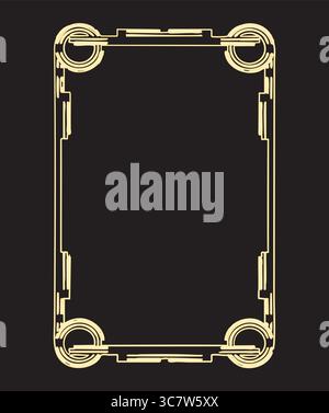 neon frame glowing on black background Stock Vector