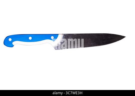 Chef's kitchen knife isolated on white background Stock Photo