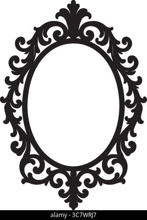 Frame silhouette vector art illustration Stock Vector