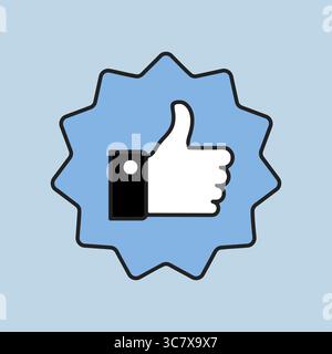Thumbs up icon. Vector like. E-commerce sign. Graph symbol for your web site design, logo, app, UI. Vector illustration, EPS10. Stock Vector