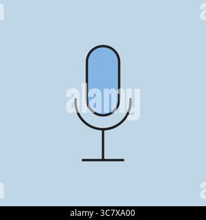 Record microphone mic vector icon. E-commerce sign. Graph symbol for your web site design, logo, app, UI Stock Vector