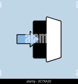 Login flat icon in trendy flat style. E-commerce sign. Graph symbol for your web site design, logo, app, UI. Vector illustration, EPS10. Stock Vector