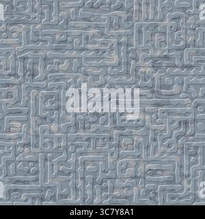 Stone slab seamless Turing pattern. Hand drawn vector illustration Stock Vector