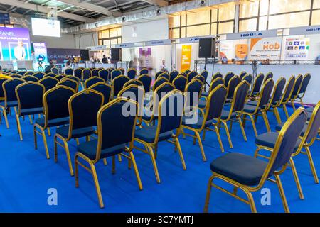 Conference hall with rows of chairs in Algiers City, Algeria. Stock Photo