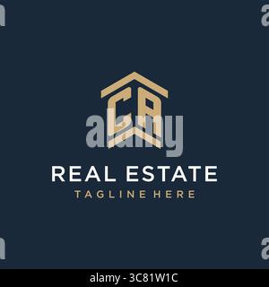 Initial CA logo for real estate with simple and creative house roof icon logo design ideas vector graphic vector graphic Stock Vector