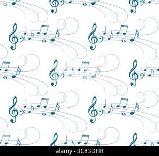 A seamless background with music notes. Stock Vector