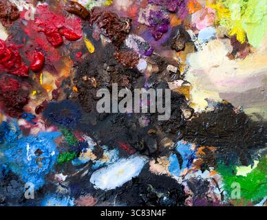 Abstract colorful oil painting texture background. Modern art oil paintings. Watercolor backdrop background. Oil painting abstract brushstrokes. Stock Photo