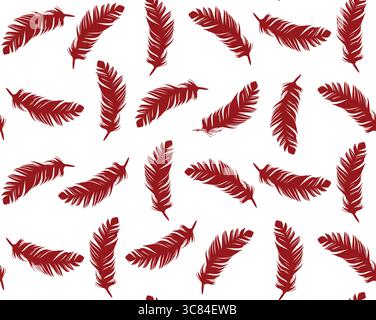 Seamless background with bird feathers. Stock Vector