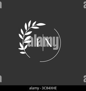 Initial letter IX wedding monogram logo design inspiration vector graphic Stock Vector