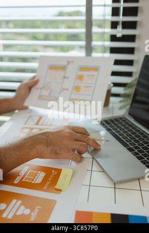 A digital product developer is working on a plan to work with research data to guide the development of a website that is as effective as possible for Stock Photo