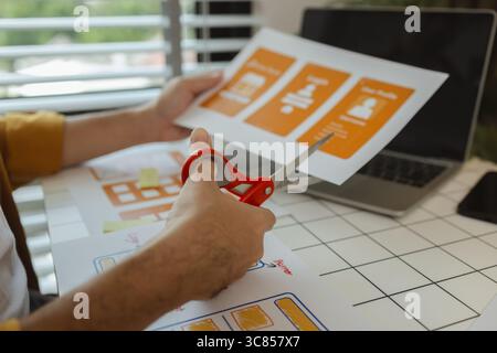 A digital product developer is working on a plan to work with research data to guide the development of a website that is as effective as possible for Stock Photo
