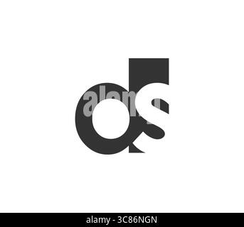 DS creative geometric initial based modern and minimal logo. Letter d s trendy fonts. Universal professional elegant techno vector design. Stock Vector