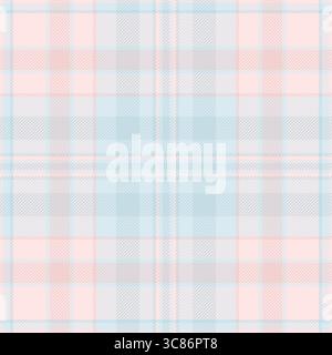 Soft pastel plaid pattern, seamless. Ideal for fabric, backgrounds, or textile designs. A versatile, gentle texture perfect for a variety of creative Stock Vector