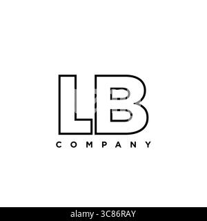 Trendy letter L and B, LB logo design template. Minimal monogram initial based logotype for company identity. Stock Vector