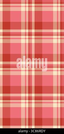 Elegant coral and cream plaid pattern.  Perfect for textile design, websites, packaging, and more.  This versatile image offers a classic, sophisticat Stock Vector