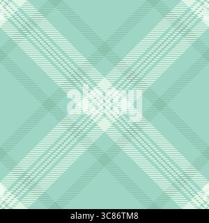 Elegant pastel green and white plaid pattern.  Subtle texture and intersecting lines create a sophisticated design ideal for textile, fashion, or webs Stock Vector