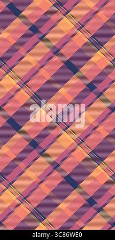 Usa seamless fabric texture, long plaid vector check. Windowpane textile pattern background tartan in pink and blue colors palette. Stock Vector