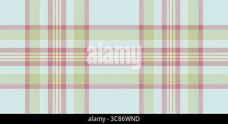 Elegant pastel plaid pattern in soft pink, light green, and pale blue.  Perfect for textile designs, website backgrounds, or crafting projects. Stock Vector