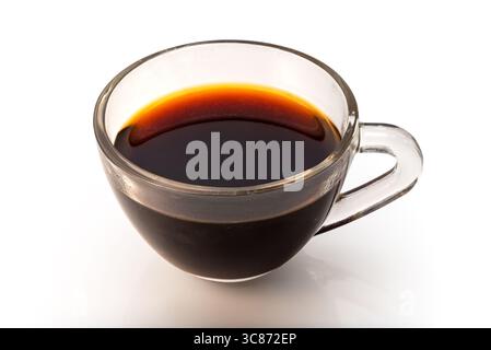 Coffee in an glass cup isolated on white with clipping path included Stock Photo