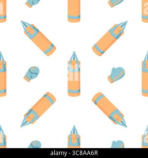 Dynamic Seamless Boxing Glove Pattern Stock Vector
