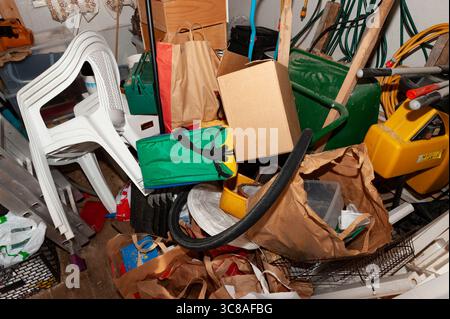 Overfull storage room Stock Photo