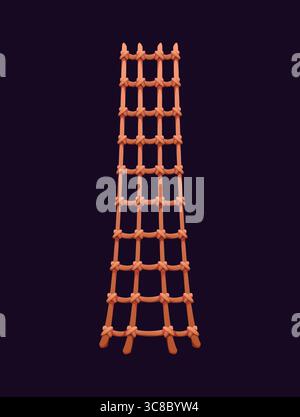 Pirate on a Rope Ladder Cartoon Colored Clipart Stock Vector Image ...