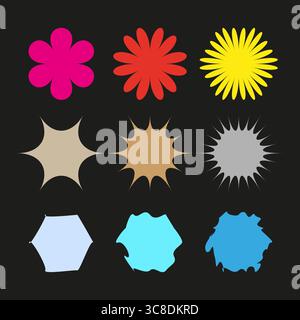 Abstract splash shapes. Colorful paint splatters. Artistic blob forms. Vector creative elements. EPS 10. Stock Vector