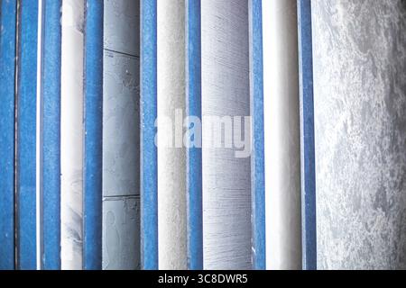 samples of surfaces for walls, ceilings in the interior Stock Photo