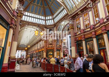 Leadenhall Market in the City of London, designed by Horace Jones in 1881 Stock Photo