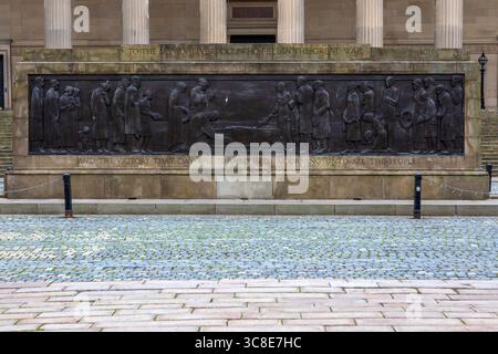Liverpool, UK - September 20th 2024: The Liverpool Cenotaph war memorial, located on St. Georges Plateau outside St. Georges Hall in the city of Liver Stock Photo
