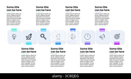 Infographic template with icons and 8 options or steps. Glass squares. Can be used for workflow layout, diagram, banner, webdesign. Vector illustratio Stock Vector