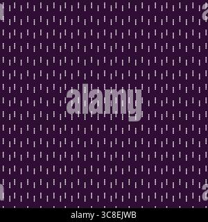 Seamless White Dotted Stripes on a Dark Purple Background Stock Vector