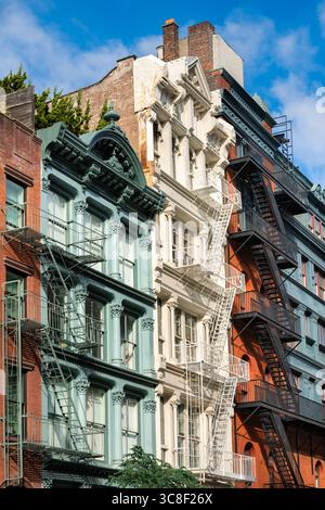 Historic cast iron buildings in New York City's Soho District Stock ...