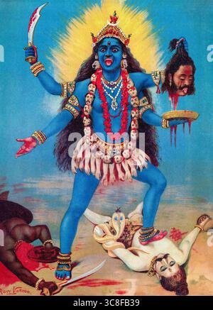 Kali by Raja Ravi Varma Stock Photo - Alamy