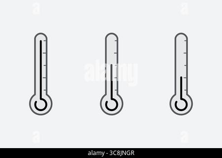 thermometer icon isolated on white and transparent background. temperature cold hot celsius measurement vector illustration Stock Vector