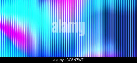 Ribbed glass texture with translucent waves and prism reflections. Iridescent gradient effect in green and blue tones. Abstract corrugated surface perfect for premium Y2K design or futuristic posters. Stock Vector