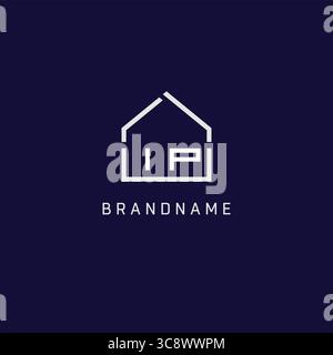 Initial letter IP roof real estate logo design ideas vector graphic Stock Vector