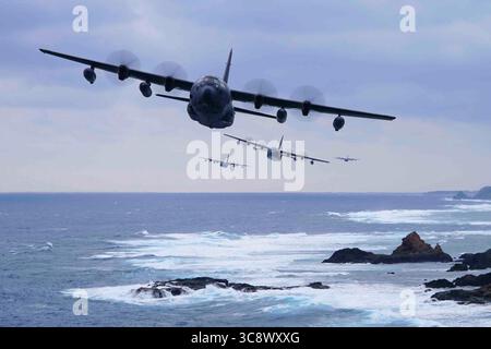 A formation of 1st Special Operations Squadron MC-130J Commando II’s ...