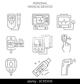 Personal Health Monitoring Devices - Stock Icon as EPS 10 File Stock Vector