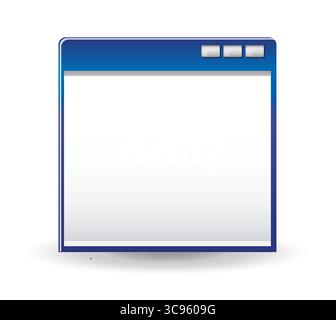 Old Desktop blank application screen icon - Stock Illustration as EPS 10 File Stock Vector